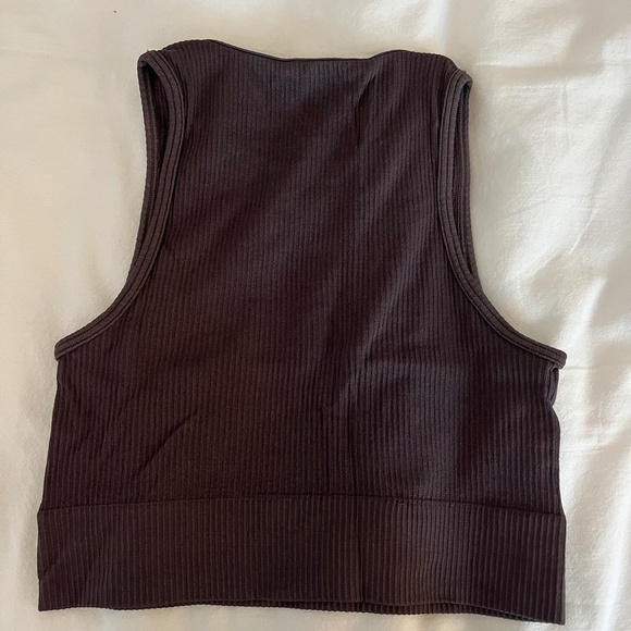 SKIMS Stretch Rib High Neck Bra Women’s Size S/M Brown - Picture 4 of 4